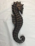 Decorative Aluminum Sea Horse Sculpture Copper Finish 14 1/4". Fixed Price $24.99.