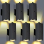 Futxnziey Outdoor Wall Lights 6 Packsmodern Square Dusk To Dawn Porch. Fixed Price $286.10.