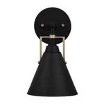 Hdc Insdale 1-LIGHT Matte Black Modern Vanity W/satin Brass Accents. Fixed Price $14.99.