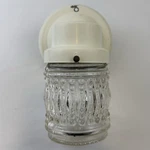 Vintage Mcm Glass Porch Light Fixture Ivory Metal Wall Sconce Bubble. Fixed Price $44.74.