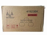 Pia Ricco 13 In. 2-LIGHT Black Bathroom Vanity With Clear Glass Shade. Fixed Price $22.00.