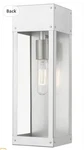 Livex Lighting, 20873-81, Barrett, Outdoor Wall Lantern, Painted Satin Nickel.... Fixed Price $132.57.
