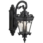 Kichler Tournai Outdoor Wall 2LT, Textured Black, Clear Seeded - 9357BKT. Fixed Price $734.99.