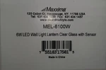 Maxxima MEL-6100W 6W Led Wall Light Lantern Clear Glass W/ Sensor. Fixed Price $25.00.