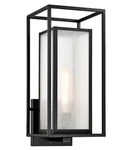 Edvivi 18 In. 1-LIGHT Matte Black Finish Outdoor Wall Sconce With Seedy Glass. Fixed Price $46.49.
