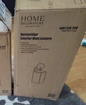 Home Decorators 3-LIGHT Wall Lantern Sconce W/ Clear Glass Matte Black 27.8. Fixed Price $80.00.