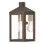 Livex Nyack Light Outdoor Wall Lantern In Bronze, 5"W 10.5"H 20581-07. Fixed Price $237.96.