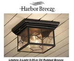 Harbor Breeze Litshire 2 Light Oil Rubbed Bronze Flush Mount Ceiling. Fixed Price $36.48.