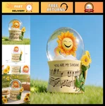 You Are My Sunshine Snow Globe Music Box With Colorful Lights, Sunflower. Fixed Price $75.99.