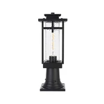 Elegant Lighting Cambria Outdoor Post Light, Black/clear - OD320P17BK. Fixed Price $108.00.