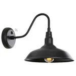 14" Large Dusk To Dawn Gooseneck Light For Porch, Matte Black Outdoor Barn Li.... Fixed Price $151.08.