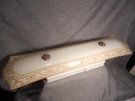Mcm Moe 24" Bathroom Vanity Light Wall Fixture White/gold Trim By Thomas Ind.. Fixed Price $119.00.