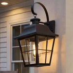 Vintage 18.7" Black Outdoor Wall Lantern Sconce For Porch & Patio Decor. Fixed Price $166.99.