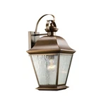 Kichler Mt Vernon Outdoor Wall 1LT 9.5X19.5", Olde Bronze, Clear Seed - 9709OZ. Fixed Price $484.99.