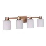 Craftmade Bretton 4-LIGHT Vanity Satin Brass With Frosted Glass Shades. Fixed Price $41.99.