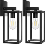 2-PACK Outdoor Light Fixtures Wall Mount, Waterproof Exterior Black. Fixed Price $66.78.