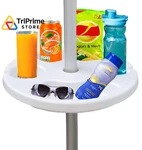 Ammsun 13" Umbrella Table Tray For Beach, Patio, 13INCH, White. Fixed Price $27.79.