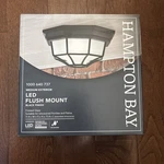 Hampton Bay Exterior Ceiling Light Black HB7072LED-05 Missing Glass. Fixed Price $26.99.