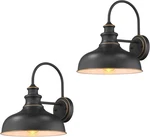 Black Farmhouse Barn Light Fixture Wall Sconce 2-PACK. Fixed Price $159.99.