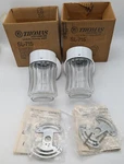 2 New Thomas Lighting SL-715-8 White Outdoor Wall Sconce Fixture Glass Usa. Fixed Price $39.50.