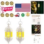 Vintage-inspired Moroccan Metal Lanterns 2 Pcs For Indoor/outdoor Elegance. Fixed Price $48.99.