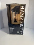 Hampton Bay Hamilton Exterior Wall Light Lantern Black Clear Glass 16.5X9. Fixed Price $19.95.