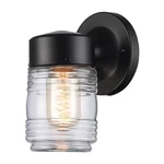 Outdoor Wall Lantern Black Jelly Jar Sconce Porch Patio Garage Light Fixture. Fixed Price $14.39.