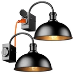 Bdrofn 2-PACK Outdoor Wall Sconces, Exterior Farmhouse Gooseneck Barn Light, .... Fixed Price $64.61.