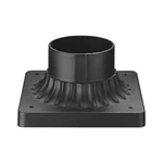 3 Inch Pier Mount Base For Outdoor Post Light Matte Black Deck Porch Adapter. Fixed Price $26.01.