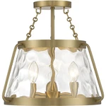Savoy House Lighting 6-1802-3-322 Crawford Semi-flush Mount Warm Brass. Fixed Price $262.40.