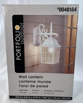 Portfolio Outdoor Wall Lantern Matte White Finish With Frosted Glass #0048184. Fixed Price $18.88.