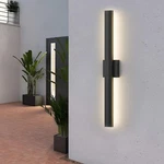 Lamqee 31.5 Modern Linear Led Wall Sconce Black Indoor Outdoor Light. Fixed Price $64.35.