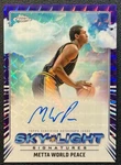 2024-25 Topps Chrome Metta World Peace Sky-light Signatures Purple (au) Auto. Fixed Price $10.00.