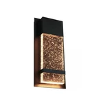 Sunlite Led Wall Sconce W/ Rainglass 13.75"T6.5"W 12W Blackfinish 50K-SUPERWHITE. Fixed Price $24.99.