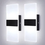 2X Modern Square Led Wall Up Down Lamp Indoor Home Sconce Lighting Fixture. Fixed Price $24.99.