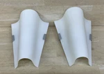 Wall Sconce Light Fixture Set Of 2 Curved Glass Slip Shade Easylite 1980S White. Fixed Price $129.50.