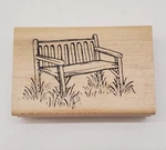 Hampton Art Stamps Wood Mounted Rubber H1392 Garden Bench. Fixed Price $9.00.
