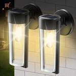 2X Outdoor Solar Wall Light Tungsten Filament Motion Sensor Courtyard Porch Lamp. Fixed Price $16.59.