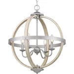 Progress Lighting Keowee 4-LIGHT Galvanized Orb Chandelier Antique White Accents. Fixed Price $69.95.