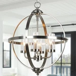 Treekee Farmhouse Hanging Lighting, 4-LIGHT Globe Orb Chandelier, .... Fixed Price $70.88.