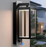 Modern Motion Sensor Outdoor Wall Light Sconce Glass, 850LM Led, IP65 Waterproof. Fixed Price $38.99.