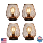 Trirocks 4-PACK Led Table Lanterns, Battery Op, Metal Cage, Cordless, Timer. Fixed Price $74.25.