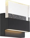 Satco Nuvo 62-1512 Led Wall Sconce With Seeded Glass Matte Black Finish New. Fixed Price $139.99.