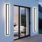 2 Pack 48IN Outdoor Long Wall Lights, 5 Color Dimmable Outside Linear Strip. Fixed Price $399.99.