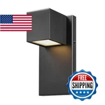 Globe Electric 17W Integrated Led Outdoor Wall Sconce, Matte Black, 650 Lumens,. Fixed Price $69.27.