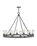 Hinkley Lighting 29207 Sawyer 12 38"W Open Air Outdoor Ring - Aged Zinc. Fixed Price $1849.00.