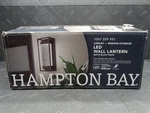 Hampton Bay Lindley 12.38IN Modern 1-LIGHT Black Led Outdoor Wall Sconce. Fixed Price $35.99.