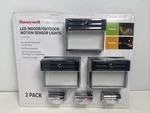 New Honeywell Intelligent Indoor & Outdoor Motion Sensor Lights - Pack Of 3. Fixed Price $39.99.