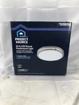 Project Source 14" Led Round Flushmount Light Nickel Finish White Plastic Lens. Fixed Price $39.99.