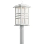 Beacon Square 1-LIGHT Outdoor Post Lantern In White. Fixed Price $339.99.